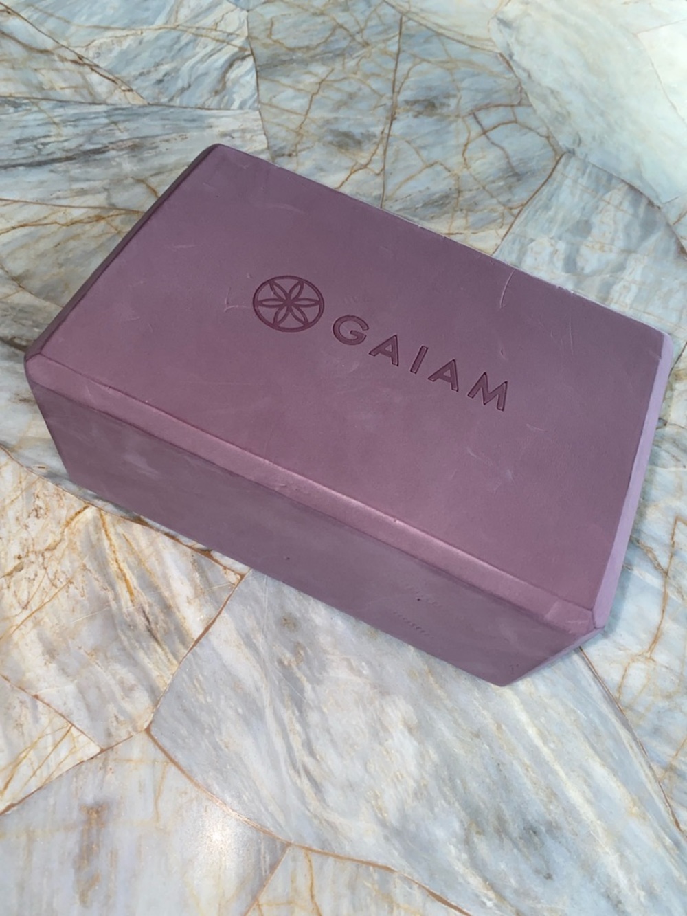 GAIAM Mauve Yoga Block - Firm Support for Bath & Body Routines